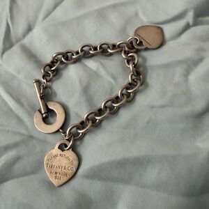 Tiffany & Co. Silver Heart Charm Bracelet
